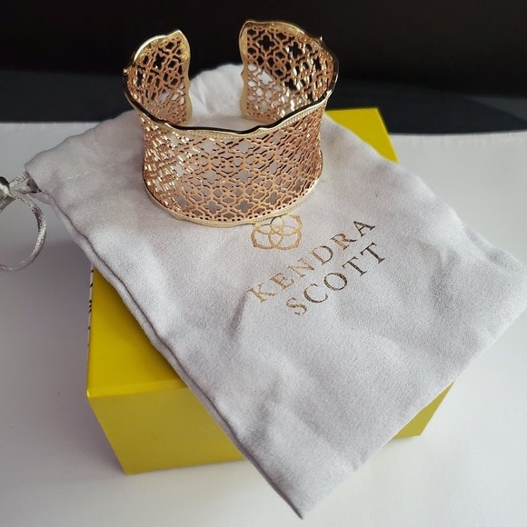 Kendra Scott Jewelry - Kendra Scott Candice Cuff Bracelet Rose Gold & Gold Plate Filigree Lattice